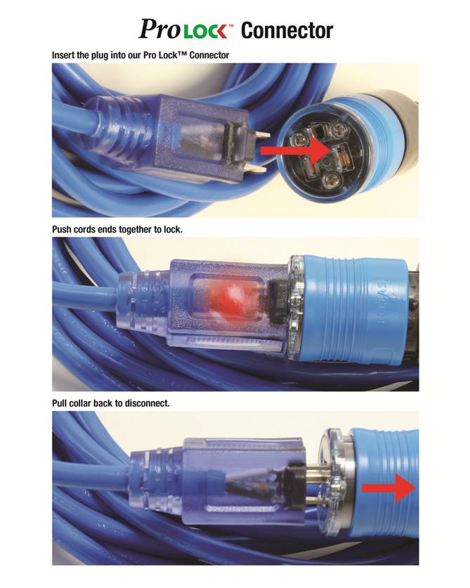 How to use pro lock extension power cords.
